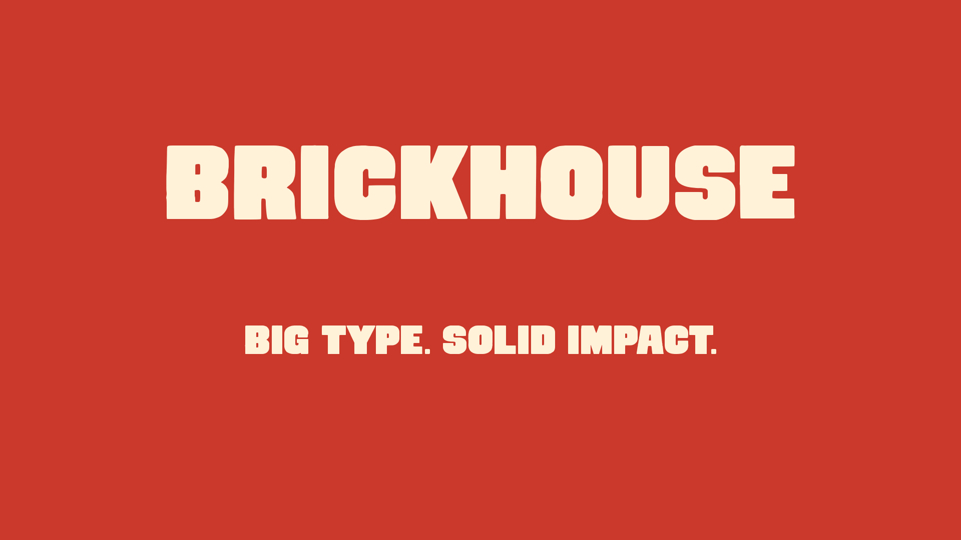BRICKHOUSE cover specimen