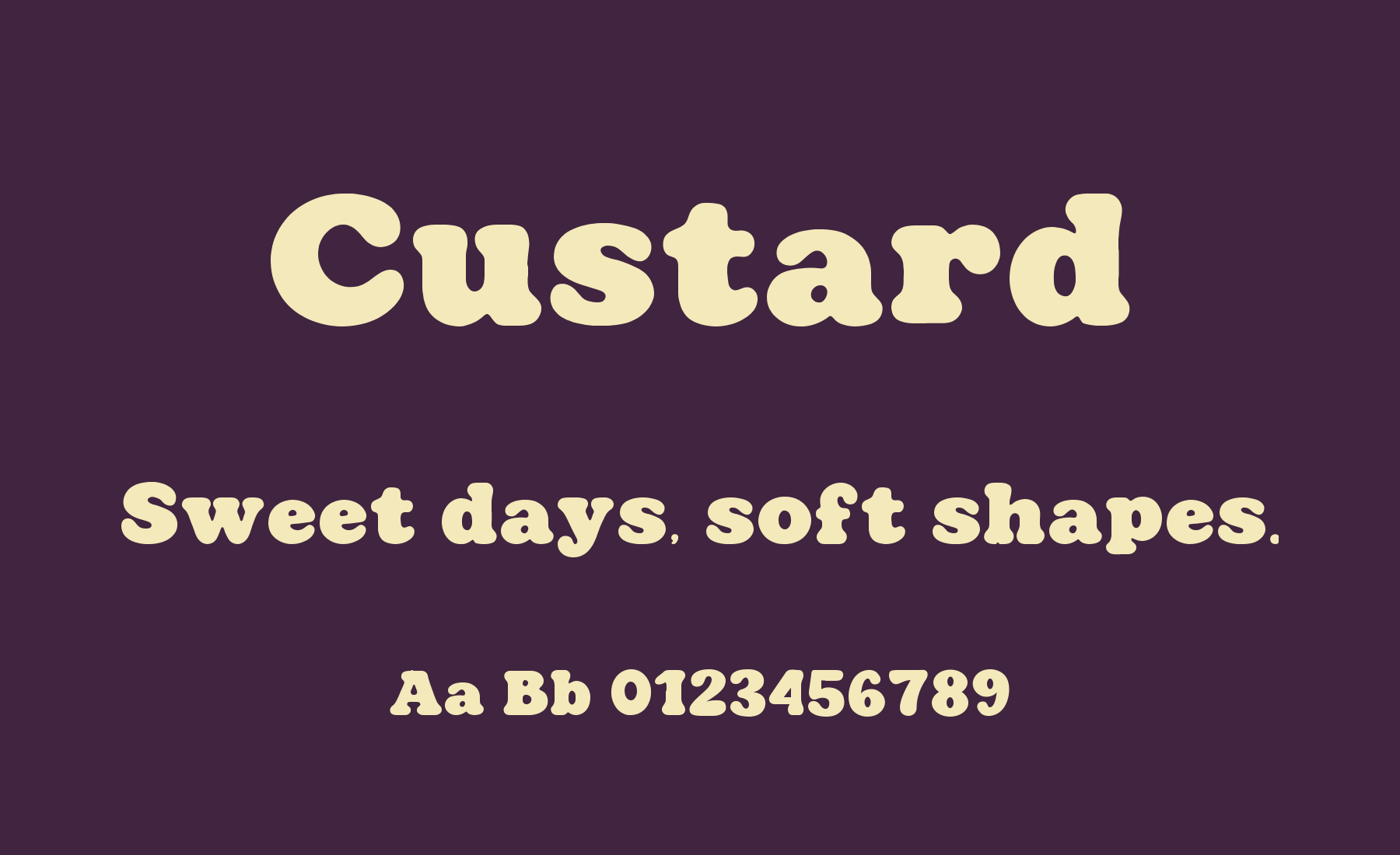 Custard 폰트 제목과 활용 문장