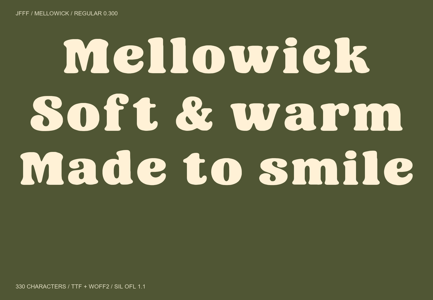 Mellowick 둥근 세리프 서체