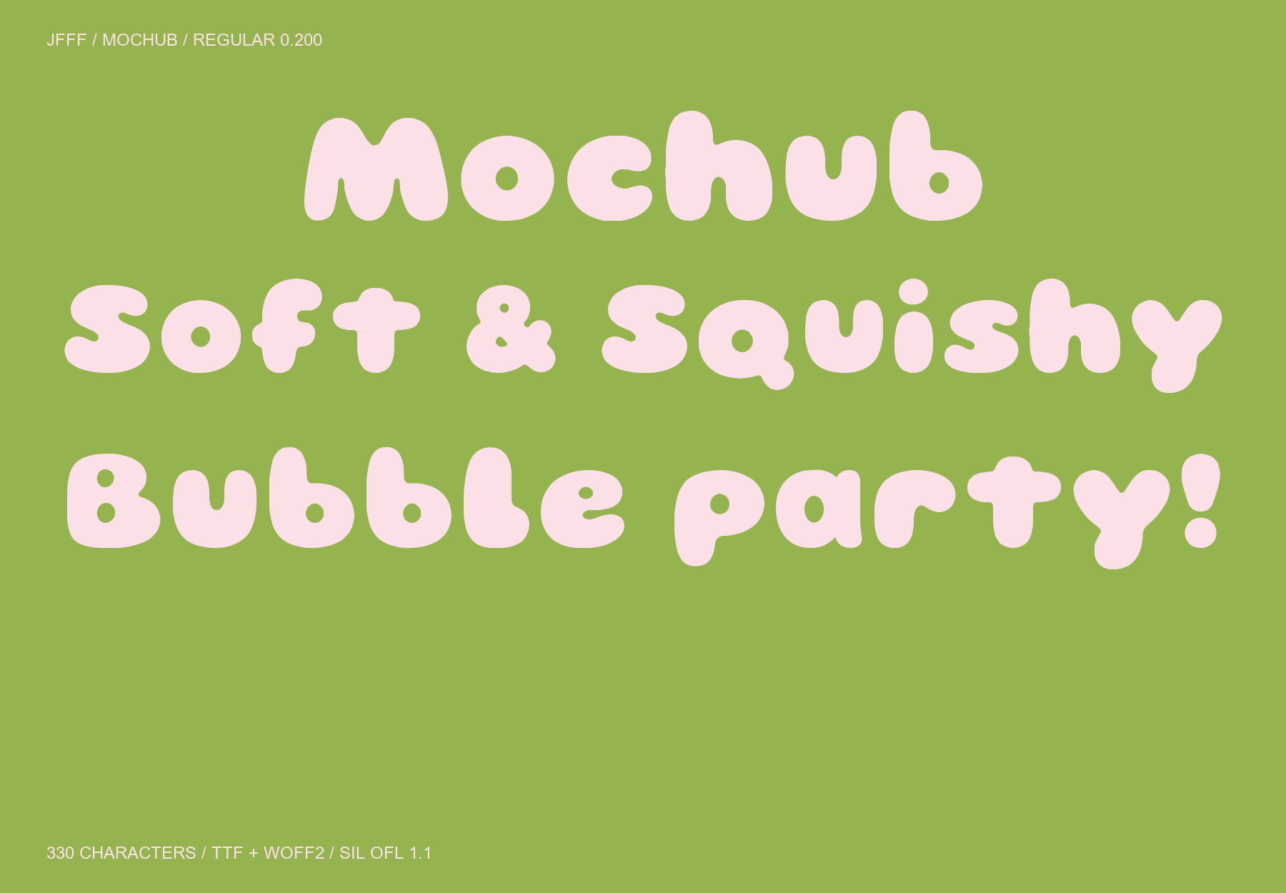 Mochub 둥근 버블 서체