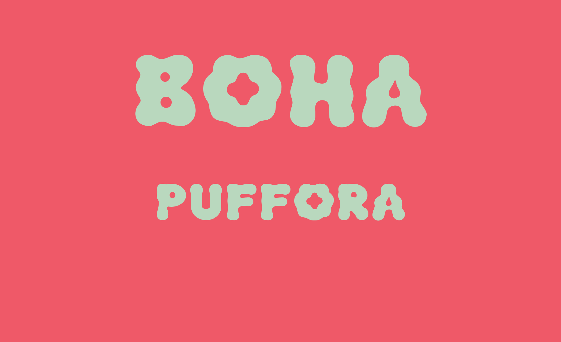 Puffora 버블 디스플레이 서체