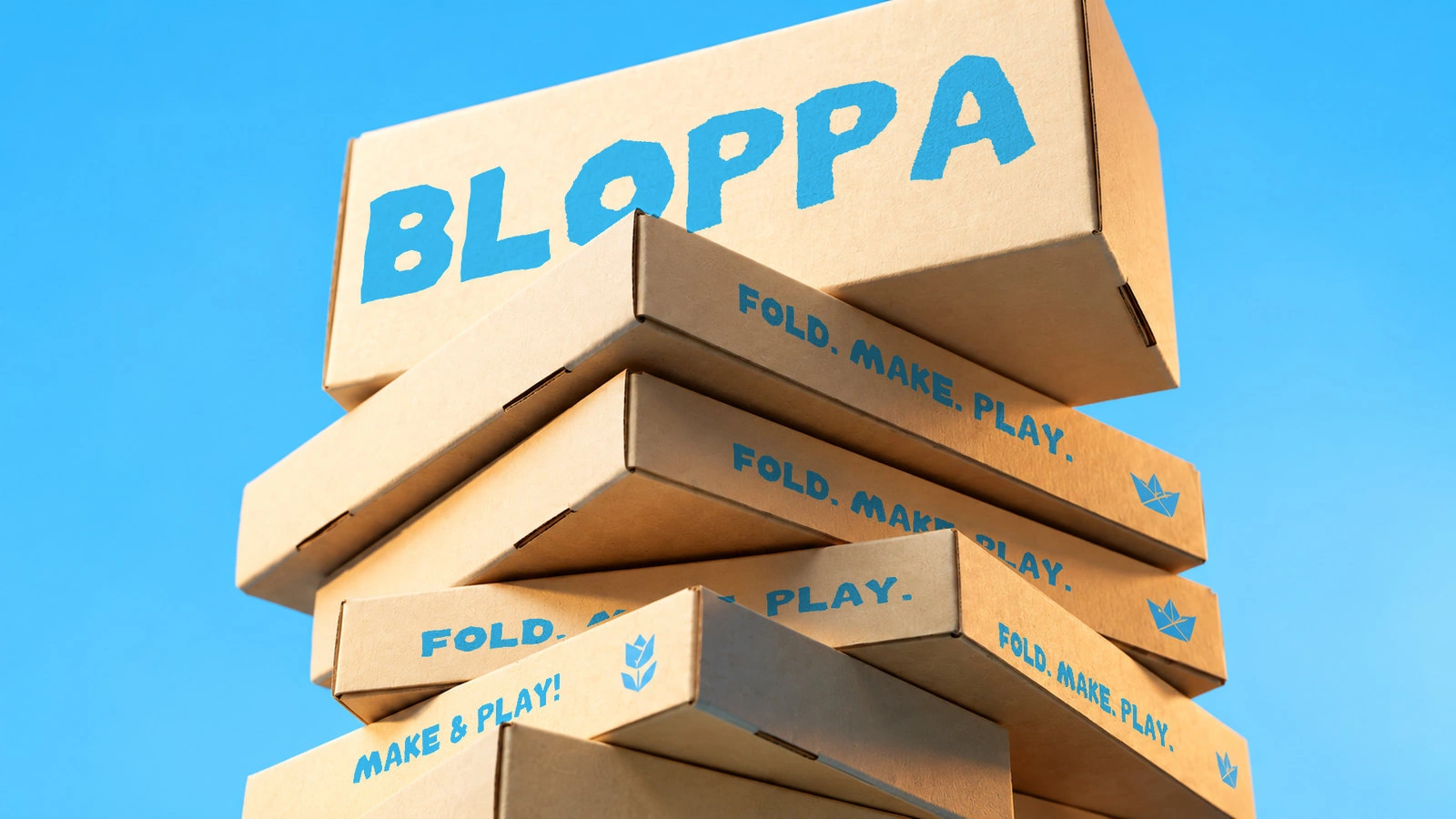 BLOPPA cardboard packaging.