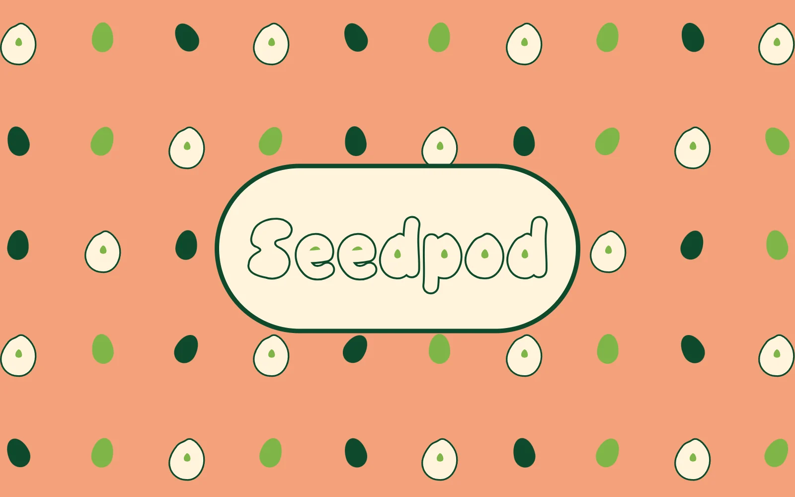Seed pattern. Counters and seeds repeated as wrapping paper.
